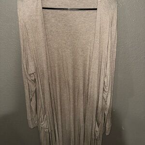 Maurices Beige Open Front Cardigan
